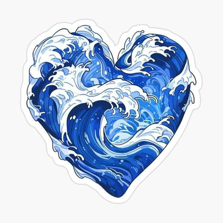 Heart Waves Sticker